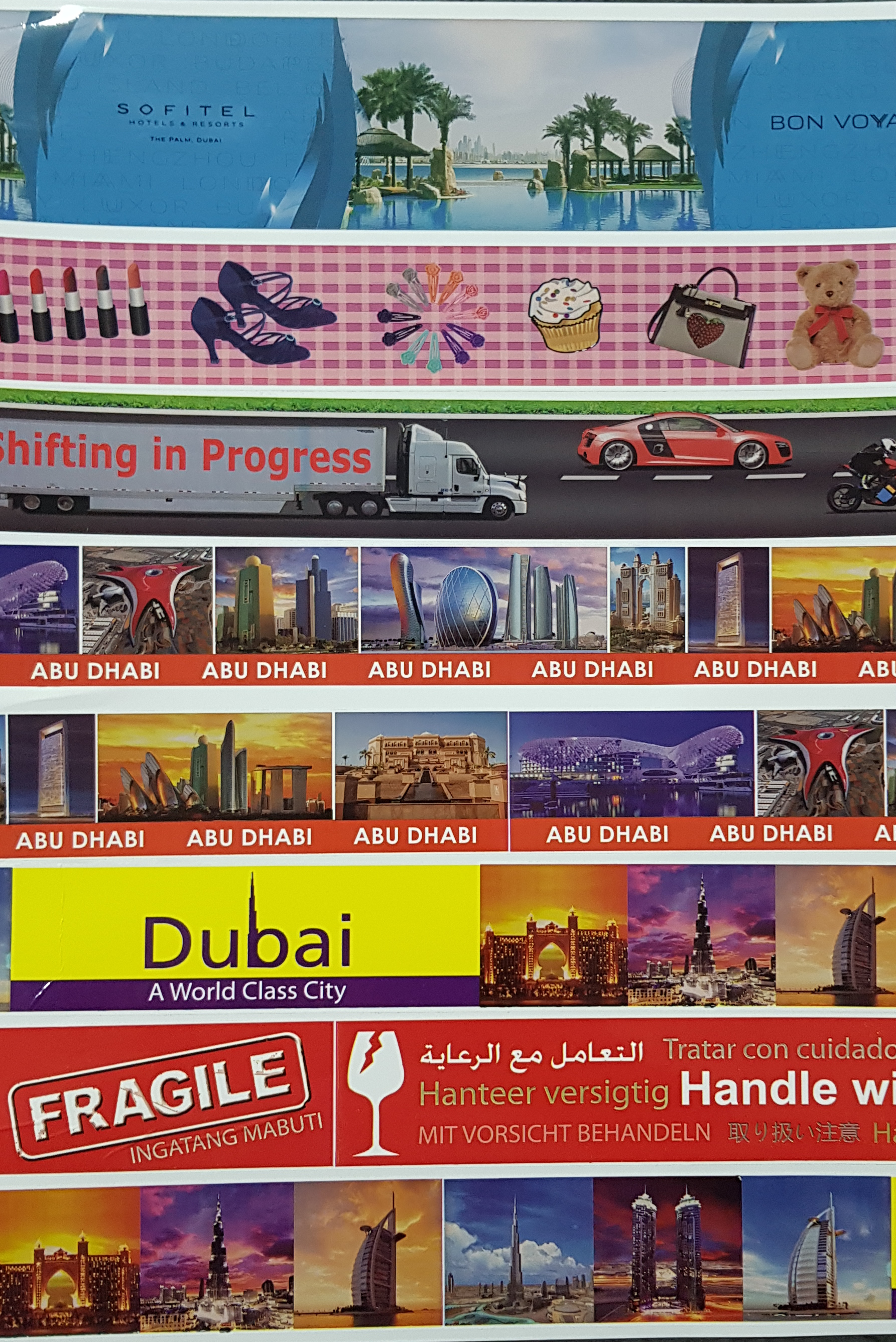 High-resolution multi-colour printed BOPP carton sealing tape produced by Olympia Industries